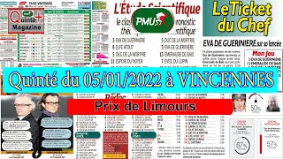 Quinté Magazine PMU et Pronostic du 5 janvier 2022 [upl. by Yoong950]