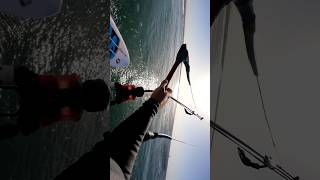 amazing sunset session🌅kitesurfing surfing gopro waves reef iwantitthatway [upl. by Hooper]