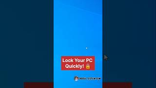 Lock Your PC Quickly 🔒 SecurityTips windows techhacks [upl. by Atsok]