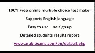 free online multiple choice test maker [upl. by Allesig]