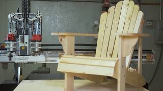 CAMaster CNC Stinger 3 with X3 Cuts Pine Adirondack Chair [upl. by Isidor229]