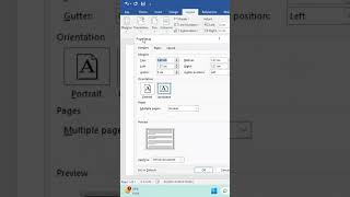 How to set margin of a page in MSWORD msword mswordinhindi mswordforbeginners mswordtutorial [upl. by Nevag]