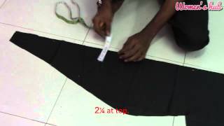 24 Panel Anarkali  4 Inner Cutting and Creating Panel Pattern [upl. by Fillian]