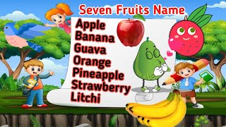 Hindi fruits name  Nursery Alphabet Fruits Name Hindi Nursery Rhymes 🍎🍎 🍌🍌 [upl. by Aicrag]