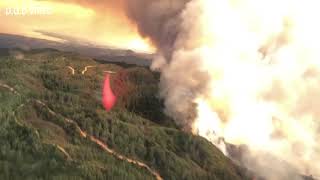 RAW Video Mendocino Complex Fire rips through Northern California [upl. by Lenni984]