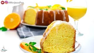 كيكة البرتقال الإقتصادية  Meskouta Algerian Orange Cake recipe [upl. by Pauiie]