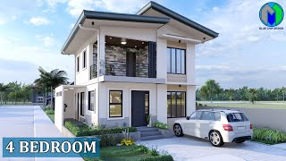 Two Storey House Design  4 Bedrooms [upl. by Atterbury]