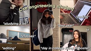 day in my life in engineering college lots of studying  computer science student ‧₊˚🖇️✩ ₊˚🎧⊹♡ [upl. by Zelig]