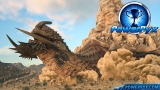 Final Fantasy XV  Adamantoise Boss Fight amp Location Tortoise Toppler Trophy  Achievement Guide [upl. by Adair]