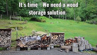 Firewood Storage Solution  How were keeping our wood dry [upl. by Thetes384]