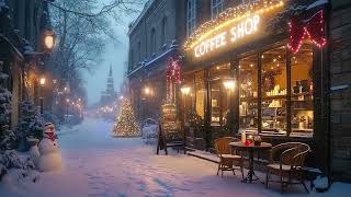 Quiet Winter Coffee Ambience ☕ Sweet Instrumental Jazz Music for Studying Working amp Relaxing ❄️ [upl. by Enoid]