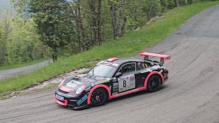 Slow Motion  Porsche 997 GT3 Cup  Mickaël Charvaz  n°8  ES1 amp ES2  Rallye SavoieChautagne 2024 [upl. by Vijnas]