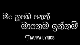 Nube neth manema  මං නුඹෙ නෙත් මානෙම ඉන්නම්  Lyrics video  DILUBeats  New trending song [upl. by Laerol940]