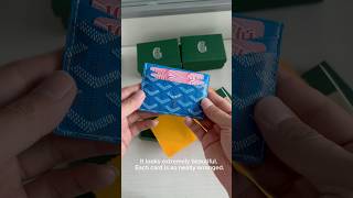 unboxing goyard card holders mess wallet cardholder goyard from Chinese factory budget2024 [upl. by Lienahs]