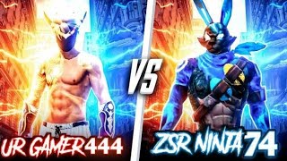 UR GAMER444 VS ZSR NINJA 74 1VS1 GAME PLAY 😈 [upl. by Correna]