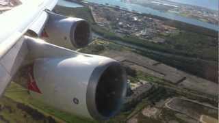 Qantas 747400ER VHOEJ Takeoff from Brisbane [upl. by Cryan]