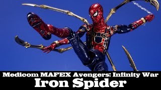 MAFEX Iron Spider SpiderMan Avengers Infinity War or Endgame Medicom Action Figure Review [upl. by Yanel390]