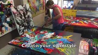 Abstract Art Classes OneonOne Sydney Studio Learn to Paint Lessons [upl. by Eizus383]