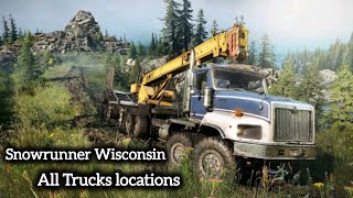 Snowrunner Wisconsin All Trucks locations [upl. by Eniamrahs]