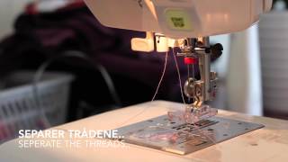 Tre tvillingnål  Thread a twin needle  Janome MC5200 [upl. by Pavia]