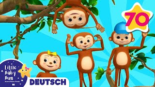 Fünf kleine Äffchen  Und noch viele weitere Kinderlieder  von LittleBabyBum [upl. by Araek923]