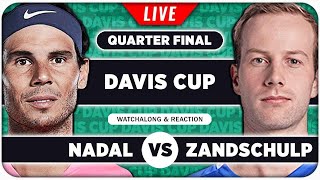 NADAL vs VAN DE ZANDSCHULP • Davis Cup 2024 QF • LIVE Tennis Watchalong Stream [upl. by Boulanger613]