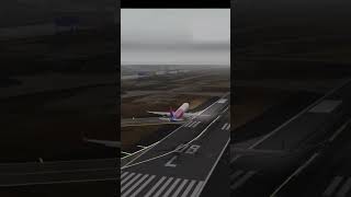 Wizz air A321neo crosswind landing aviation pilot realflightsimulator landing plane avgeek [upl. by Oric]