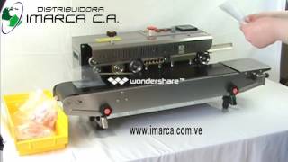 IMARCA Selladora de bolsas de banda continua  Continuous Sealing Machine  Continuous band sealer [upl. by Akkim660]