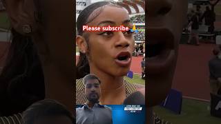 ShaCarri Richardson top racer olympics2024 athletics viralvideo athlete reaction usa [upl. by Aihsenot]