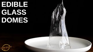 Transparent Isomalt Domes  How to Make Edible Glass [upl. by Noyar]