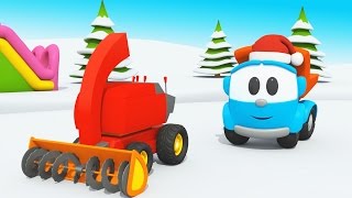 🚛❄️🚜 Cartoni Animati per Bambini  Camioncino Leo e lo spazzaneve🚚☃️🌨️ [upl. by Dyane]