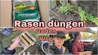 Rasen düngen  Post abholen  Garten Vlog [upl. by Toulon]