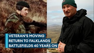 One of Falklands Wars youngest marines returns to battlefields 40 years on [upl. by Latea]