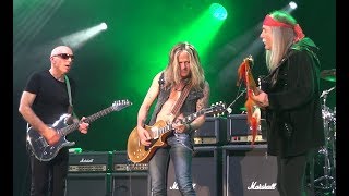 ULI JON ROTH  JOE SATRIANI  DOUG ALDRICH All Along The Watchtower Jam GUITARE EN SCENE 2018 [upl. by Selwin]