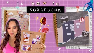 DIY How to Scrapbook  aesthetic ideas tips  inspiration [upl. by Ecitnerp]