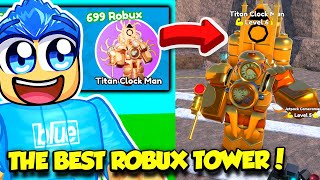 I Got THE BEST ROBUX EXCLUSIVE TOWER MAX LEVEL In Toilet Tower Defense [upl. by Eednahs]