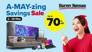 Harvey Normans AMayZing Savings Sale  up to 70 off  2  28 May [upl. by Nylissej]