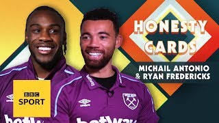 My Scouse accent is terrible West Hams Michail Antonio amp Ryan Fredericks play Honesty Cards [upl. by Smitt330]