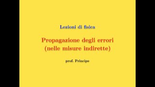 Propagazione degli errori nelle misure indirette [upl. by Akinit]