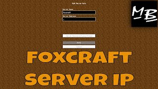 Minecraft Foxcraft Server IP Address [upl. by Tymon]