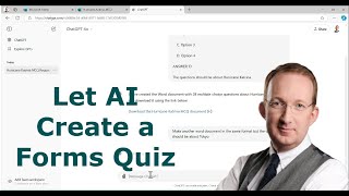 Create Quiz questions for MS Forms with AI [upl. by Oznerol]