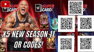 X5 BRAND NEW SEASON 11 QR CODES WWE Supercard S11 [upl. by Enialed]