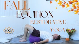 Welcoming Fall 30Minute Restorative Yoga for Relaxation [upl. by Lockhart]