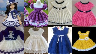 crochet baby girl dress design 2024 [upl. by Culbert462]