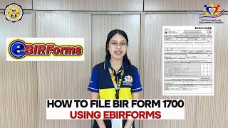 How to File BIR Form 1700 Using eBIRFORMS  For Taxable Year 2023 [upl. by Nabetse]