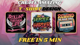 How to Design Amazing TShirts Easily Using New AI Tool  StepbyStep Guide [upl. by Neruat]