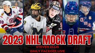 NHL Mock Draft 2023  Daily Faceoff Live [upl. by Wiggins]