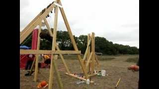 Slow Motion Trebuchet Launches  Multiple Styles  DFW 2012 Competition [upl. by Zabrine]