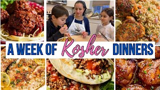 KOSHER MEAL PREP  A WEEK OF KOSHER DINNERS WHAT WE EAT IN A WEEK Orthodox Jewish [upl. by Mahan]