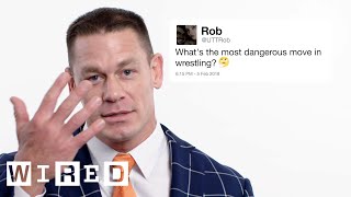 John Cena Answers Wrestling Questions From Twitter  Tech Support  WIRED [upl. by Edrei]